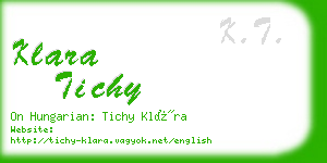 klara tichy business card